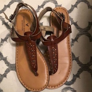 Brown American eagle sandals